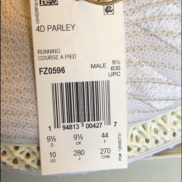 Adidas Ultra 4D Parley Cream White men Sz 10 shoes - Picture 7 of 9